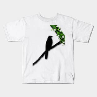 Bird Lovers Black Bird Bird Watching Kids T-Shirt